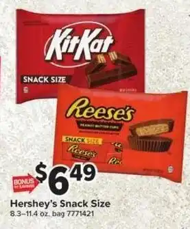 Giant Food Hershey's Snack Size offer