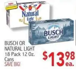 Ingles Markets Busch or Natural Light offer