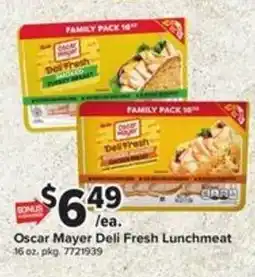 Giant Food Oscar Mayer Deli Fresh Lunchmeat offer