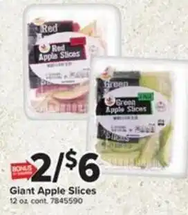 Giant Food Giant Apple Slices offer