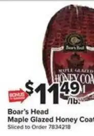 Giant Food Boar's Head Maple Glazed Honey Coat offer