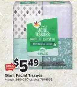 Giant Food Giart Facial Tissues offer