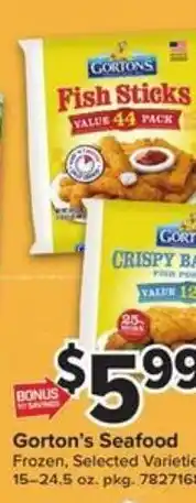 Giant Food Gorton's Fish Sticks offer