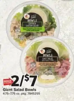 Giant Food Bowl's Giant Salad Bowls offer