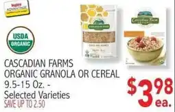 Ingles Markets Cascadian Farms Organic Granola or Cereal offer