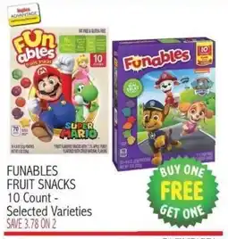 Ingles Markets Funables fruit snacks offer