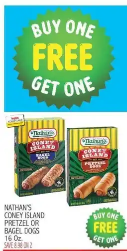 Ingles Markets Nathan's coney island pretzel or bagel dogs offer