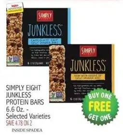 Ingles Markets Simply eight junkless protein bars offer