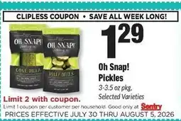 Sentry Oh Snap! Pickles offer