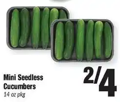Sentry Mini Seedless Cucumbers offer