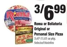 Sentry Roma or Bellatoria Original Size Pizza offer