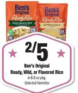 Sentry Ben's Original Ready, Wild, or Flavored Rice offer