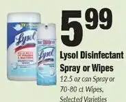 Sentry Lysol Disinfectant Spray or Wipes offer