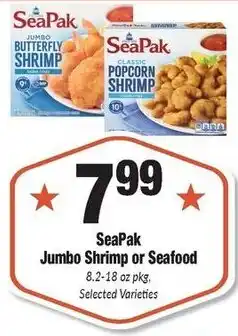 Sentry SeaPak Jumbo Shrimp or Seafood offer