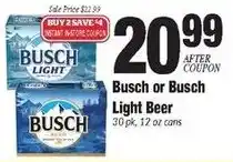 Sentry Busch or Busch Light Beer offer
