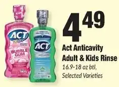Sentry Act Anticavity Adult & Kids Rinse offer