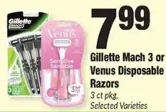 Sentry Gillette Mach 3 or Venus Disposable Razors offer