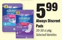 Sentry Always Discreet Pads offer