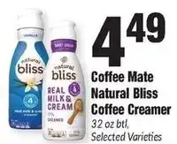 Sentry Coffee Mate Natural Bliss Coffee Creamer offer