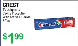 Health Mart CREST Toothpaste Cavity Protection With Active Fluoride offer