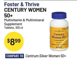 Health Mart Foster & Thrive CENTURY WOMEN 50+ Multivitamin & Multimineral Supplement Tablets offer