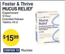 Health Mart Foster & Thrive MUCUS RELIEF offer
