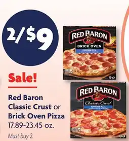 Family Dollar Red Baron Classic Crust or Brick Oven Pizza offer