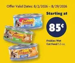 Family Dollar Friskies Wet Cat Food offer