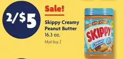 Family Dollar Skippy Creamy Peanut Butter offer
