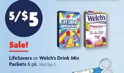 Family Dollar LifeSavers or Welch's Drink Mix Packets offer