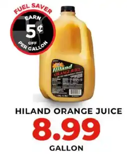 Hy-Vee Hiland orange juice offer