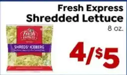Save a Lot Fresh Express shredded lettuce offer