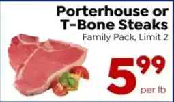Save a Lot Porterhouse or T-Bone Steaks offer