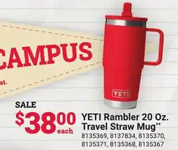 Ace Hardware YETI Rambler 20 Oz. Travel Straw Mug offer