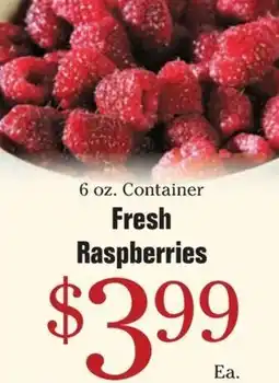 Morton Williams Fresh Raspberries offer