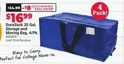 Ace Hardware DuraSack 20 Gal. Storage and Moving Bag, 4/Pk offer