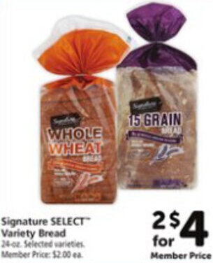 Safeway Signature Select Variety Bread offer