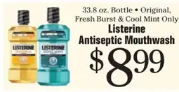 Morton Williams Listerine Antiseptic Mouthwash offer