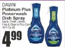 Key Food Dawn platinum plus powerwash dish spray offer