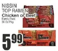 Key Food Nissin top ramen chicken or beef offer
