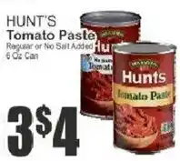 Key Food Hunt's Tomato Paste offer