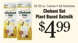Morton Williams Chobani Oat Plant Based Oatmilk offer