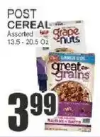 Key Food Post cereal assorted offer