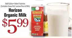 Morton Williams Horizon Organic Milk offer