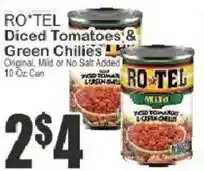 Key Food Rotel diced tomatoes and green chilies offer