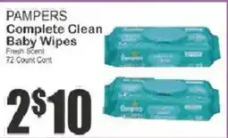 Key Food Pampers complete clean baby wipes offer