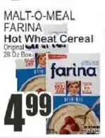 Key Food Malt-o-meal farina hot wheat cereal offer