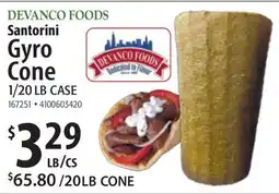 Restaurant Depot DEVANCO FOODS Santorini Gyro Cone offer
