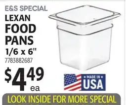 Restaurant Depot LEXAN FOOD PANS offer