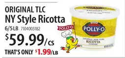 Restaurant Depot ORIGINAL TLC NY Style Ricotta offer